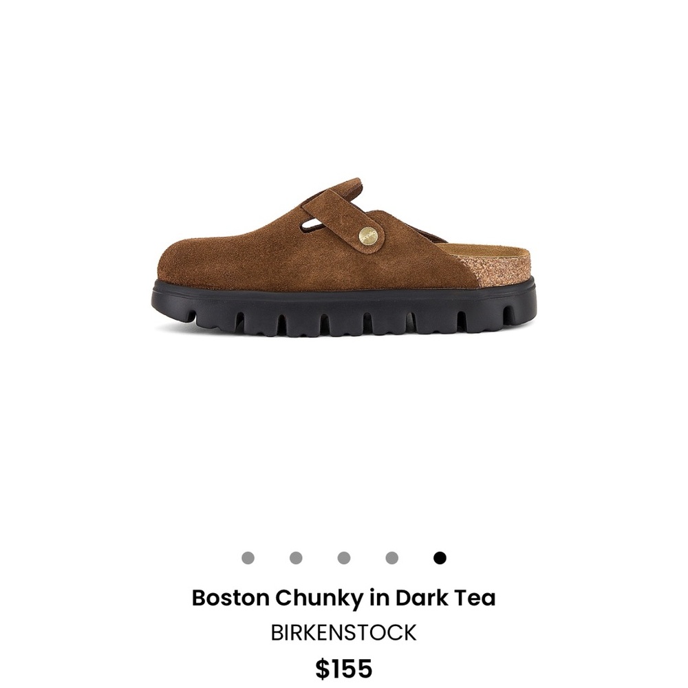 Birkenstock Boston Chunky Clogs in Dark Tea